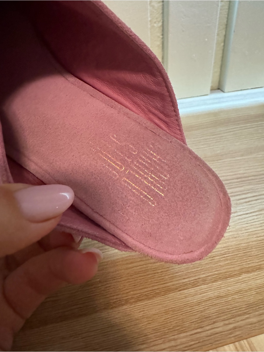 Charlotte Stone Pink Fuchsia Suede Mules Size 7 — image 6 of 6